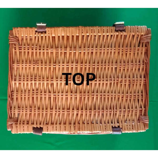 Woven Wicker Picnic Basket for 2 People  Never Used