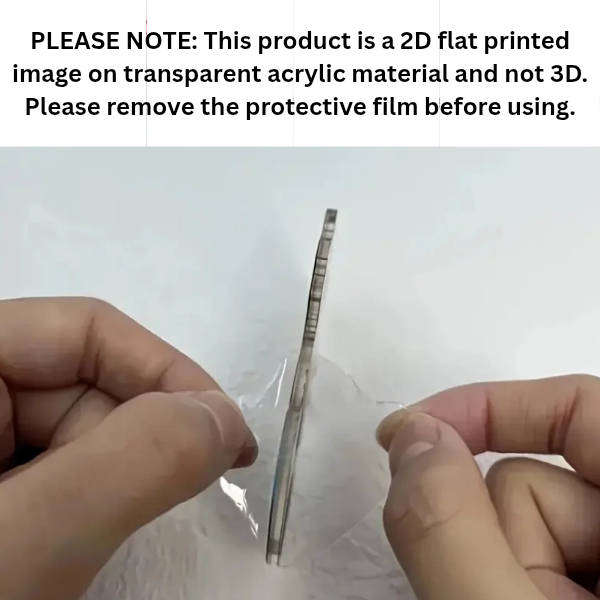 Pug dog keychain - double sided acrylic