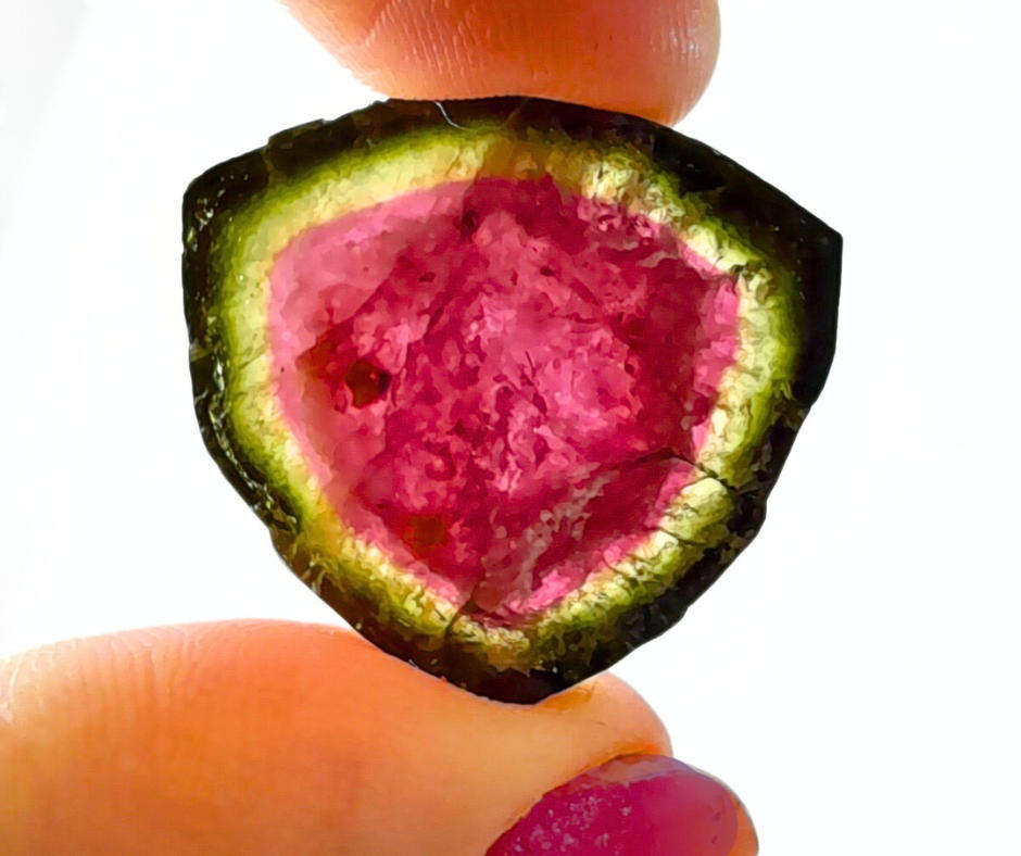 Watermelon Tourmaline slices