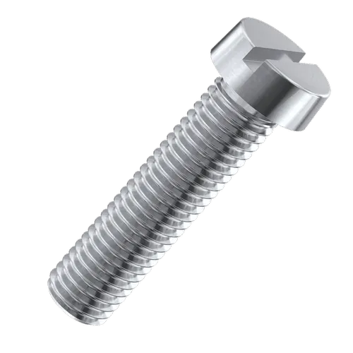 6mmx80mm Cheese Head Slotted Machine Screw Zinc Plated (1 piece)