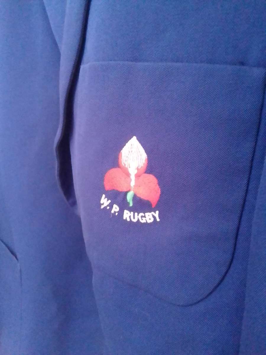 Vintage W.P. Rugby Blazer  Blue with Embroidered Emblem