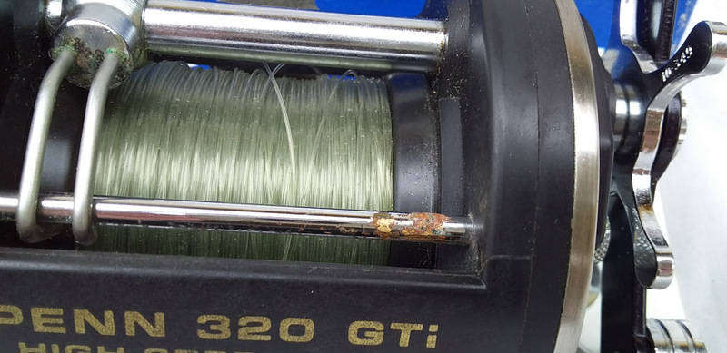 Brilliant condition 1990's Penn 320 GTI Level Wind Reel in Original Box, With paperwork and tool