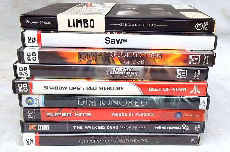 9 Piece Collection of good condition ( Untested) Pc Games including Limited edition LIMBO