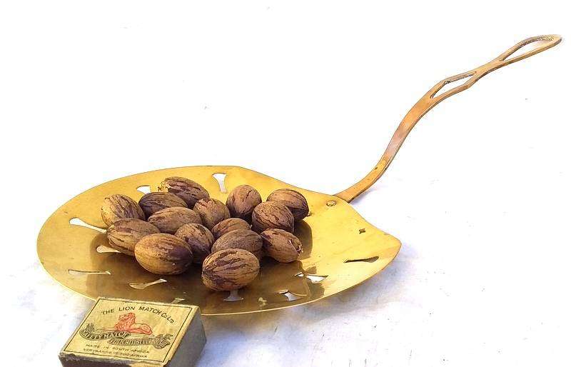 Antique Brass Dairy Skimmer, Used to Skim the wade during Cheese making Process