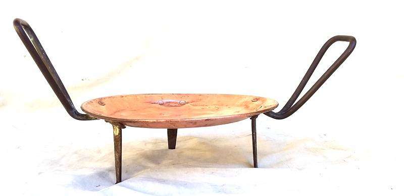 1700/1800's Wrought Iron and Copper Tart Pan, NOTE no lid