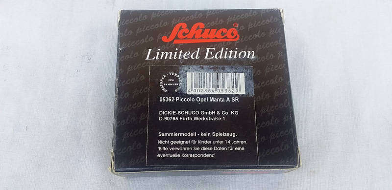 Mint condition, in very good condition packaging 1990's Solid Die cast  Schuco Piccolo Opel Manta.