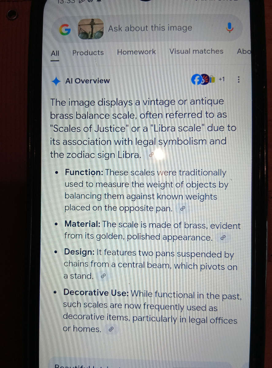 Vintage scale of justice