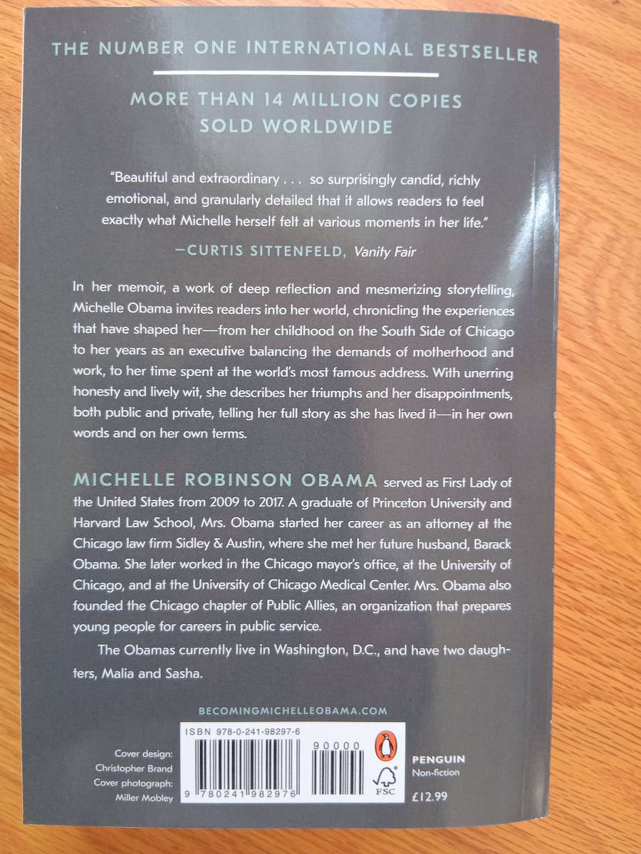 Becoming, by Michelle Obama