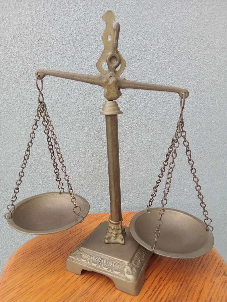 Vintage scale of justice