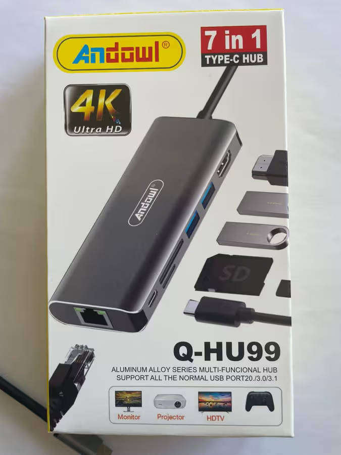 Laptop Hub Type-C 7-in-1 for Apple Mac & Windows PC