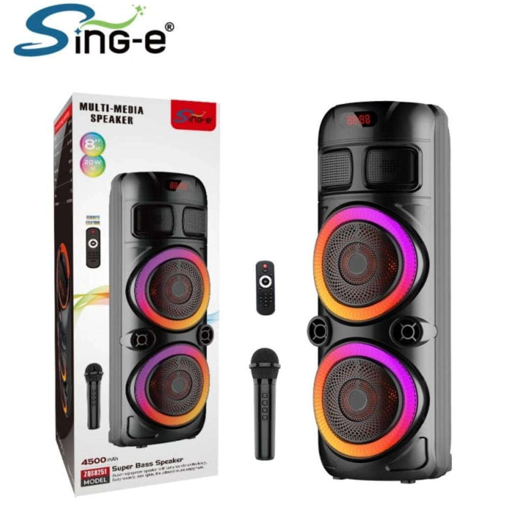 40W Power Wireless for Bluetooth Speaker ZQS8251 with RGB LED Lighting for OutdooR