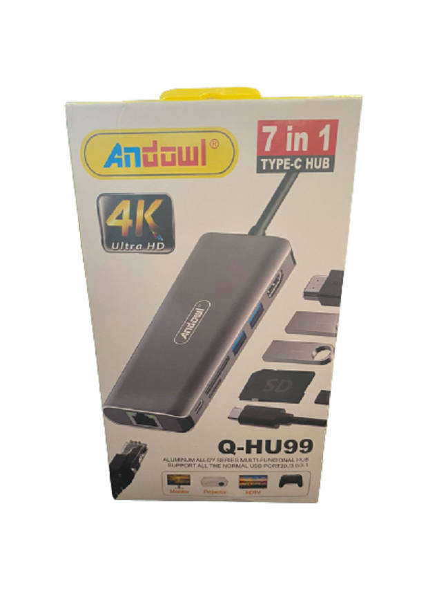 Andowl 7-in-1 Type-C Hub Multi-Function Adapter Q-HU99