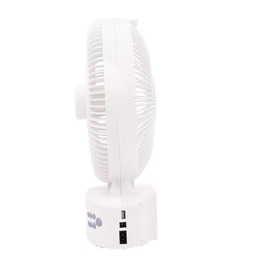 Fan - Solar Powered Rechargeable Fan with Speakers and LED Light