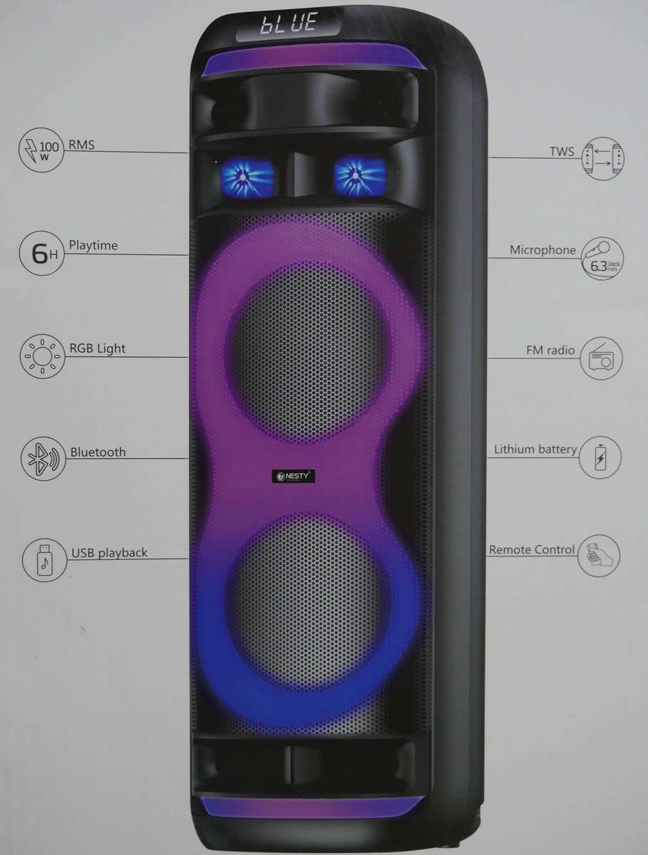 Nesty FK217 Boom Portable Party Bluetooth Speaker System
