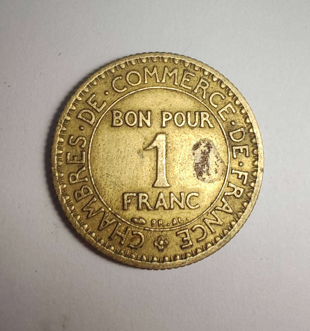 1922 1 Franc Coin