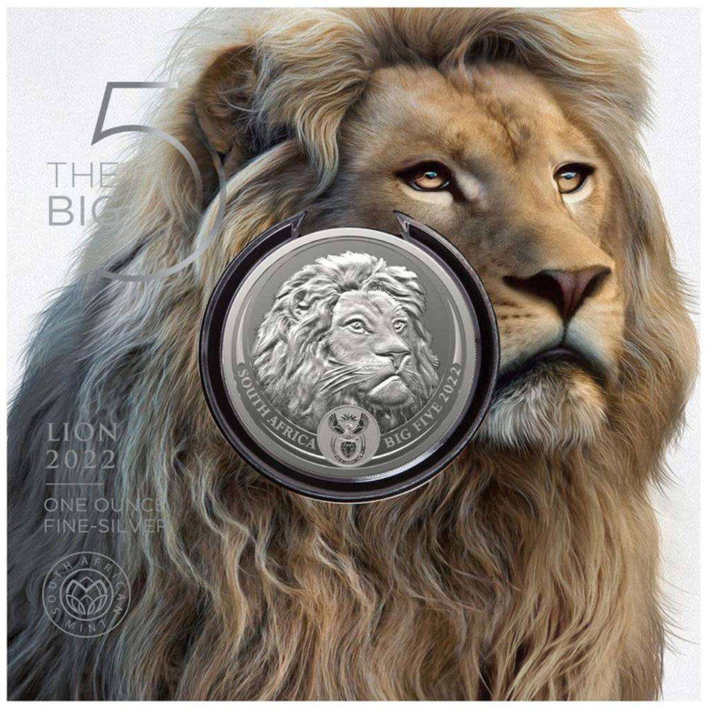 2022 Big 5 Lion Brilliant Uncirculated 1oz Silver