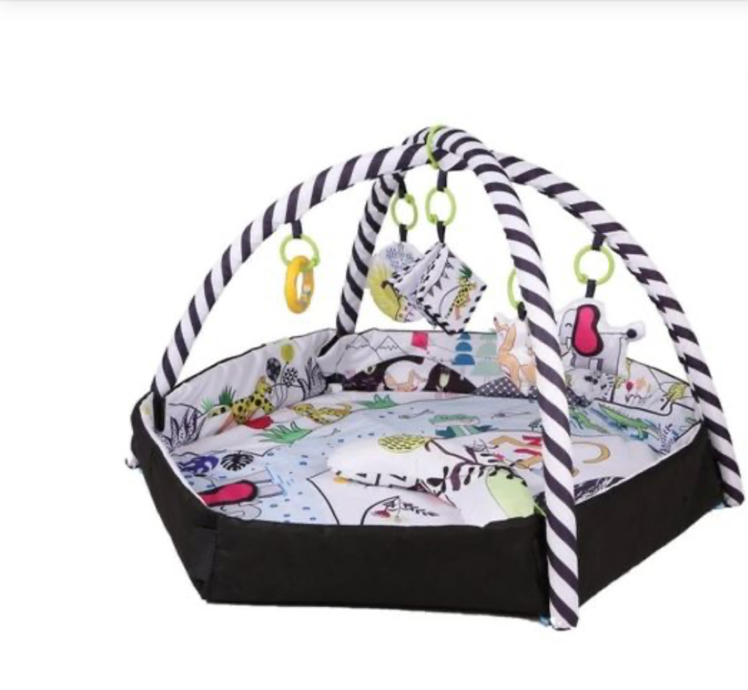 4 in 1 Newborn Baby Activity Gym Play Mat And Ball Pit - Black/White