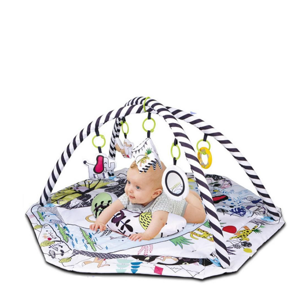 4 in 1 Newborn Baby Activity Gym Play Mat And Ball Pit - Black/White