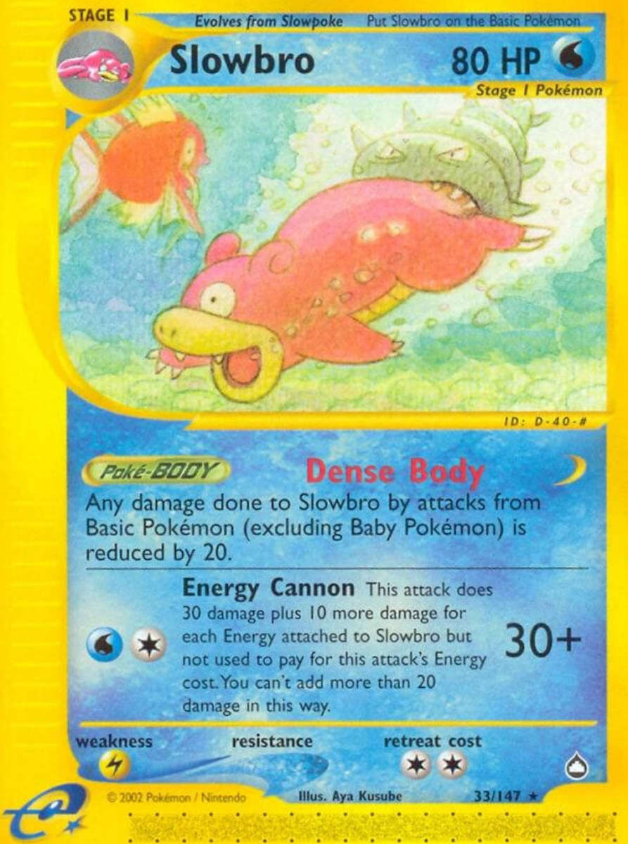 Pokémon Slowbro  Aquapolis Set #33/147  Non-Holo  Near Mint  Energy Cannon Attack 