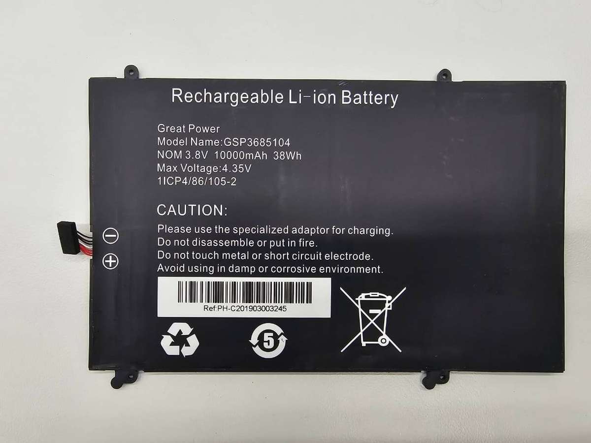 New 3.8V 10000mAh Model GPS3685104 Notebook