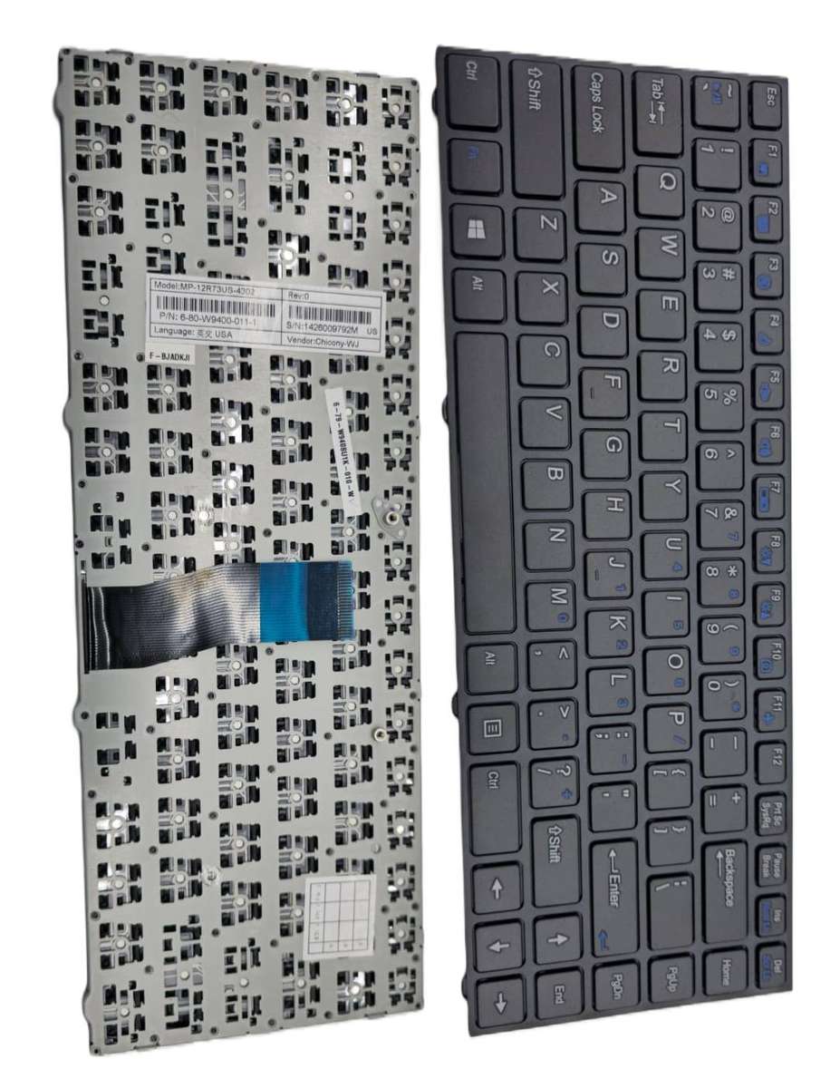Laptop Keyboard MP-12R73US-4302, Mecer, Clevo 6-80-W94  W940SU