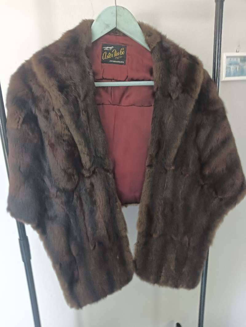 vintage brown mink fur bolero