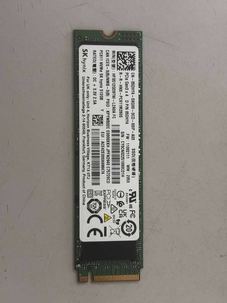 512GB SK Hynix NVME SSD