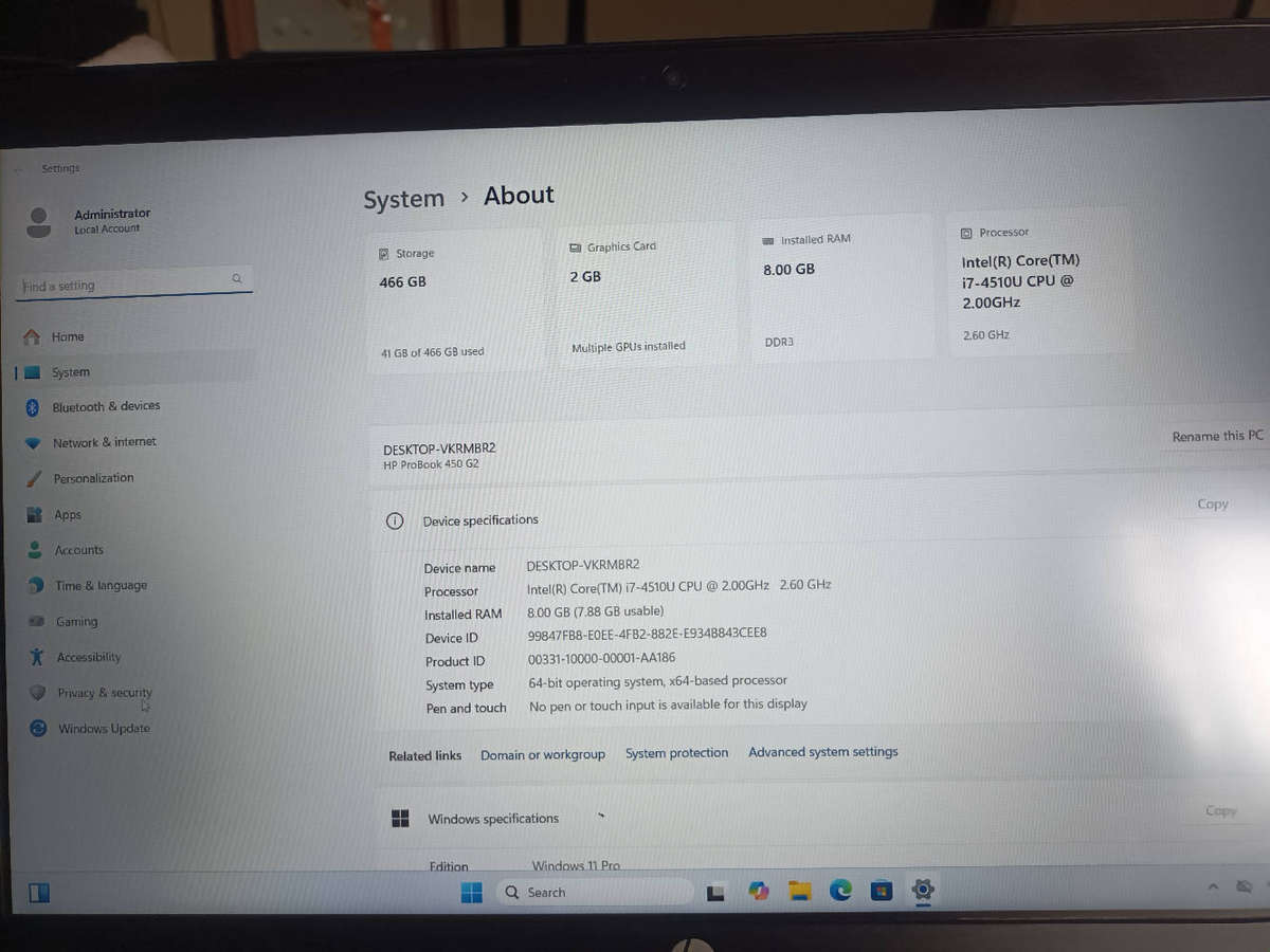 Selling hp core i7 probbok E7240 450 g2