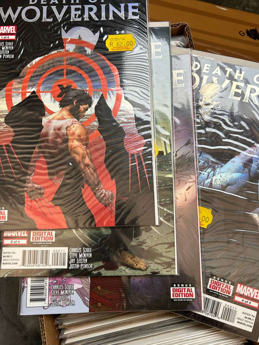 Death of Wolverine comics #1-4. Foil covers. NM