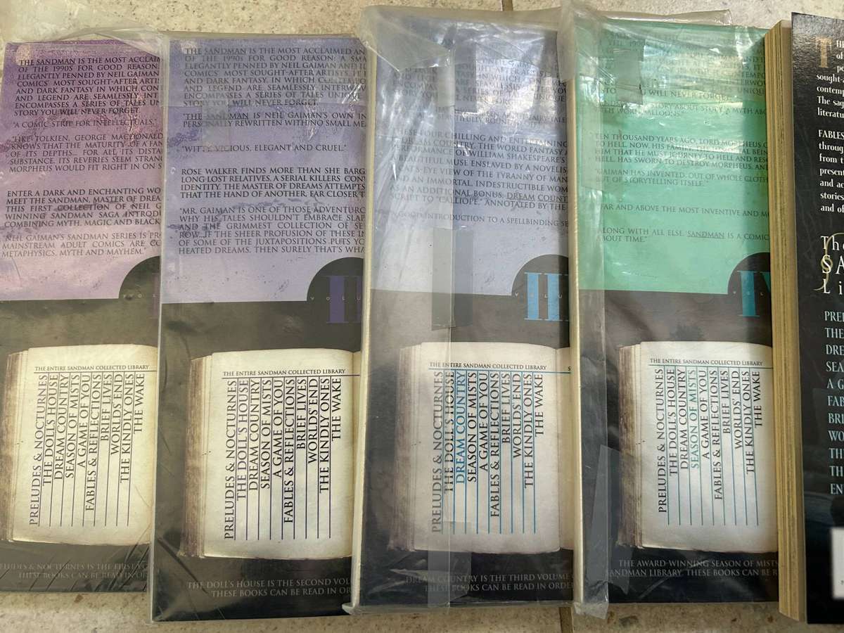 DC Sandman graphic novels 1-4 and Fables