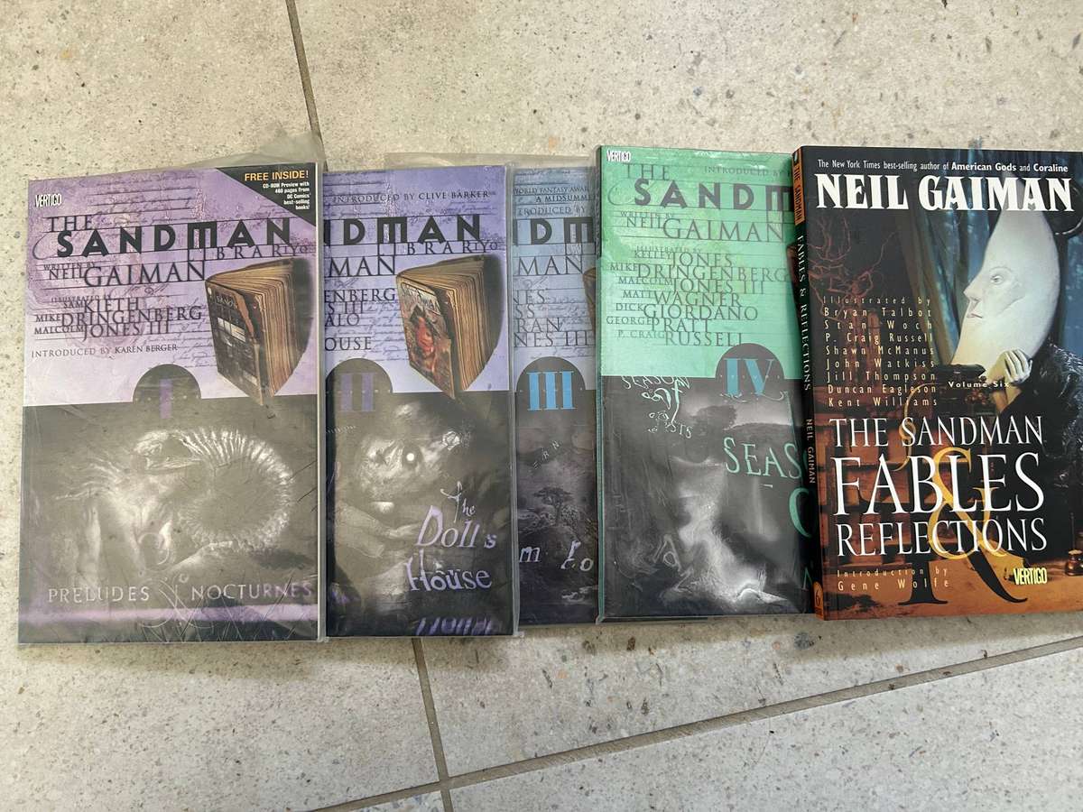 DC Sandman graphic novels 1-4 and Fables