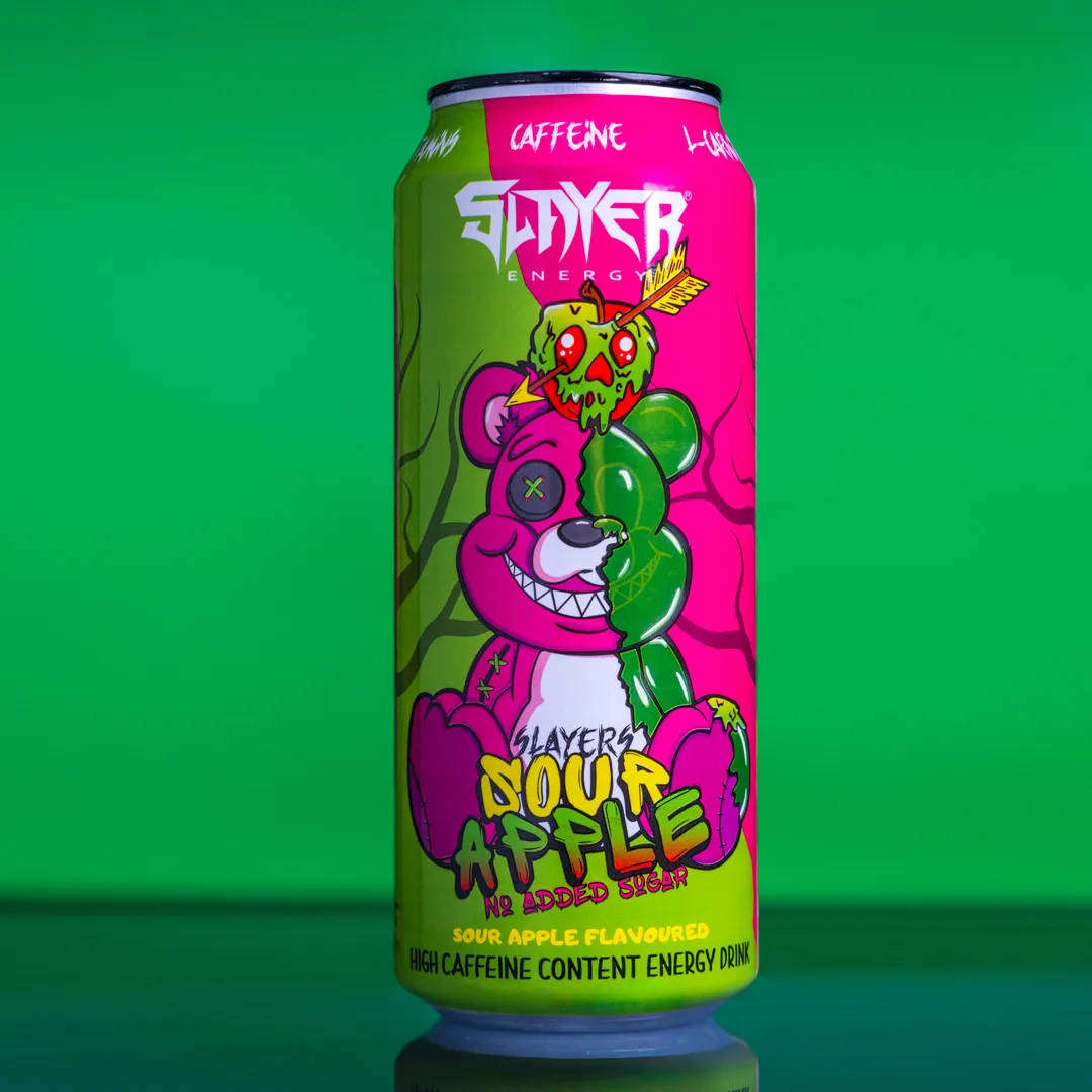 Slayer Energy Drink - 24 Sour Apple Flavour | 500ml Energy Drink