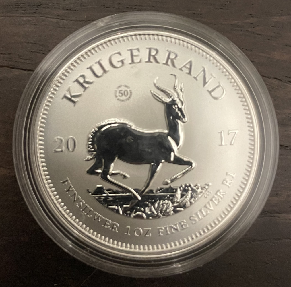 2017 1oz Fine Silver Krugerrand Premium Uncirculated