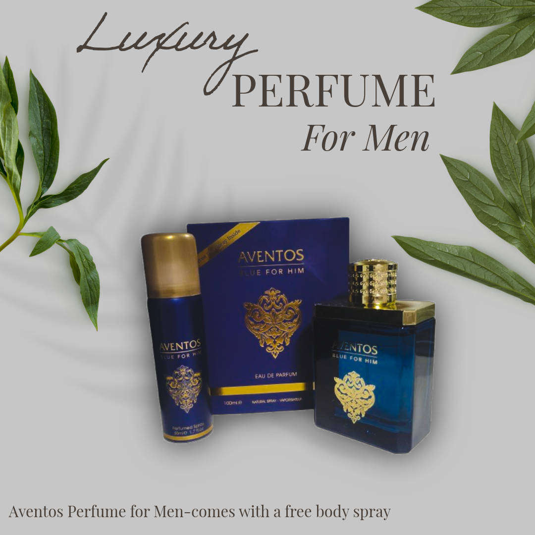 Aventos blue for him -Fragrance for men 100ml plus free deo spray