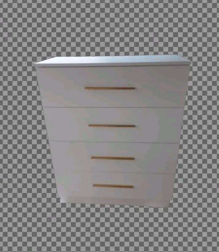 Nin9 Melamine White Chest of Drawer with Ball Bearing Runners