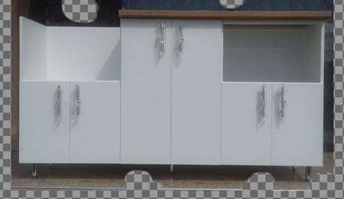 Nin9 Microwave and Stove Kitchen Cabinet( Pre assembled)