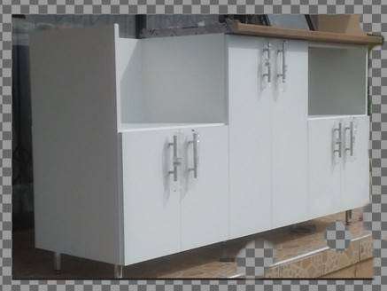 Nin9 Microwave and Stove Kitchen Cabinet( Pre assembled)