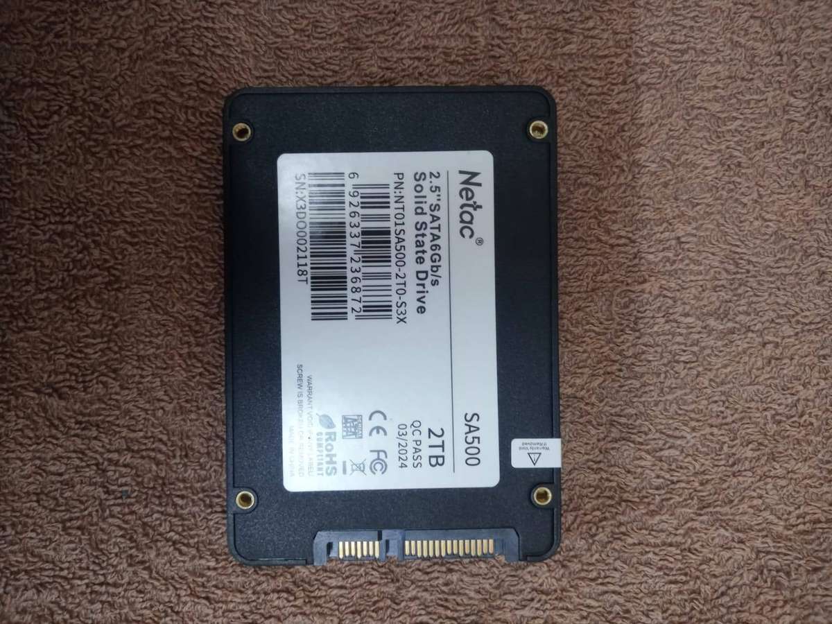 Netac SSD 2TB SA500. One year carry in warranty