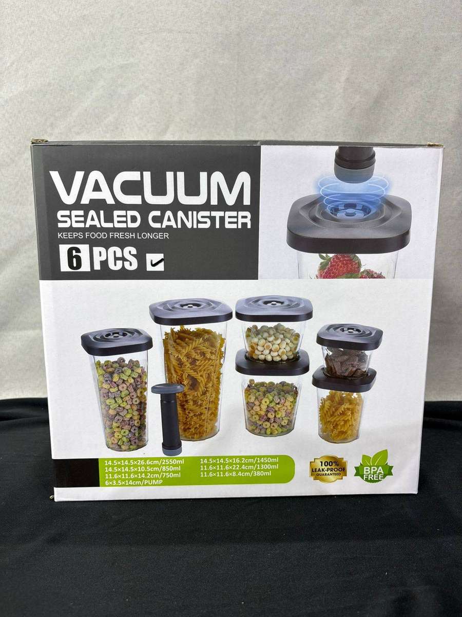 6 Piece Vacuum Sealed Canister Set