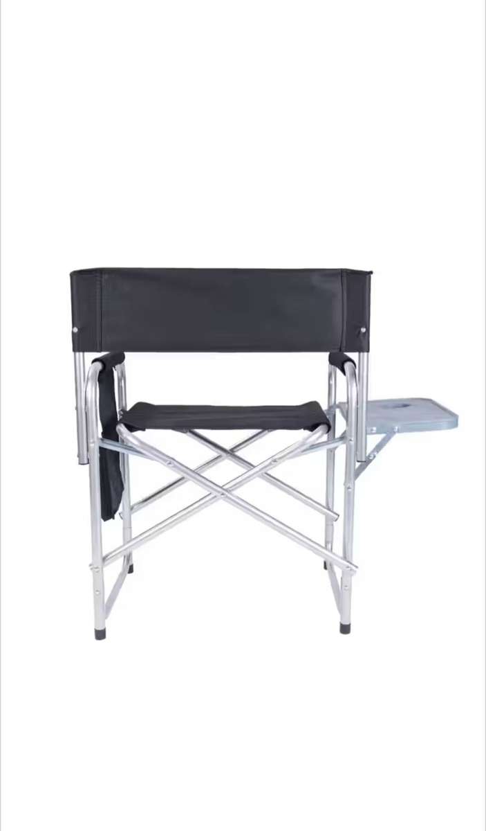 Camping Chair with Side Table Black