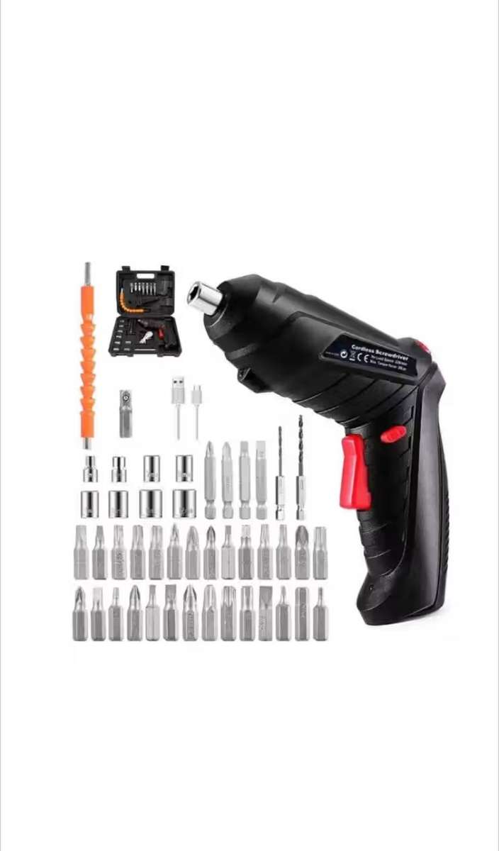 47-Piece Cordless Electric Screwdriver Set with sockets 3.6V Rechargeable Lithium-Ion