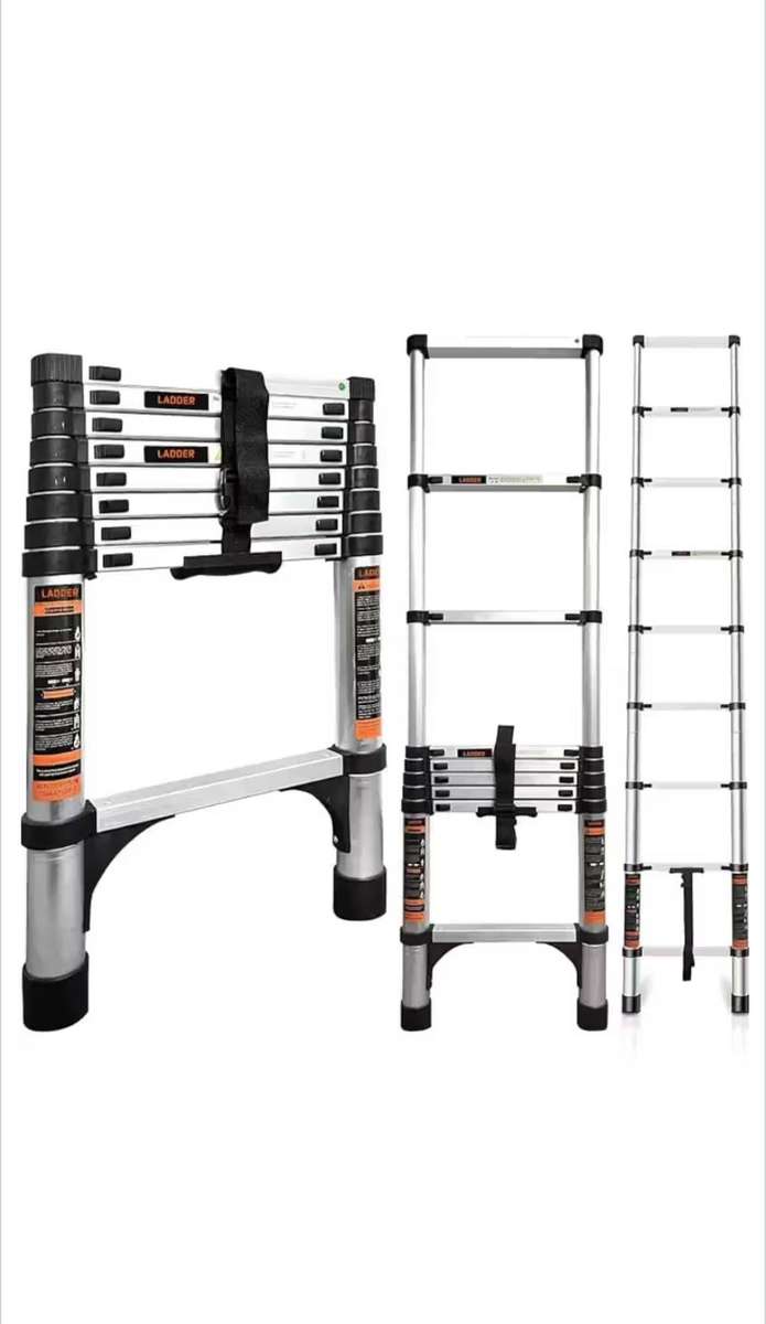 5M Telescopic Ladder Aluminum Alloy Foldable Extension Ladder