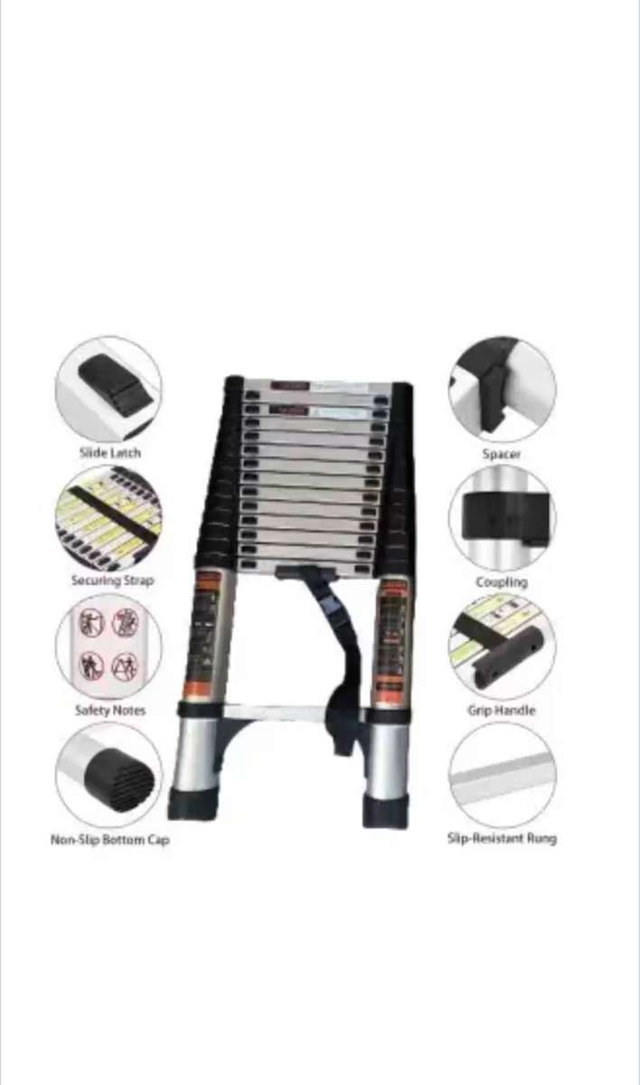 5M Telescopic Ladder Aluminum Alloy Foldable Extension Ladder