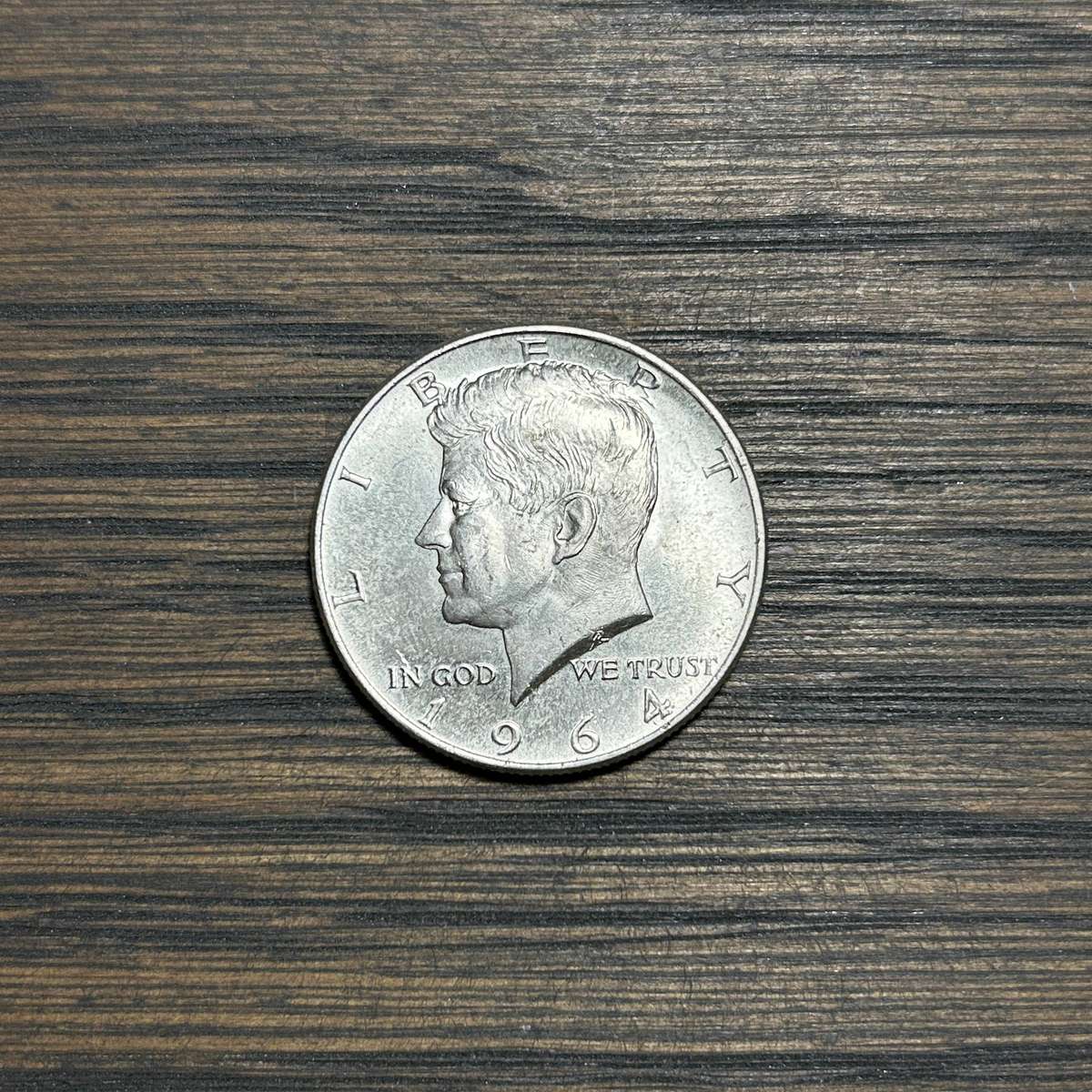 1964 USA Kennedy Half Dollar - Weight 12.5g Silver 0.900 - Capsule Included