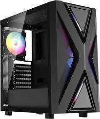 RUIX CV203 | ATX MID-Tower Computer Case | 4 * 120mm RGB Fans | Tempered Glass | PC Case | USB 3.0