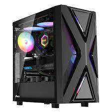 RUIX CV203 | ATX MID-Tower Computer Case | 4 * 120mm RGB Fans | Tempered Glass | PC Case | USB 3.0