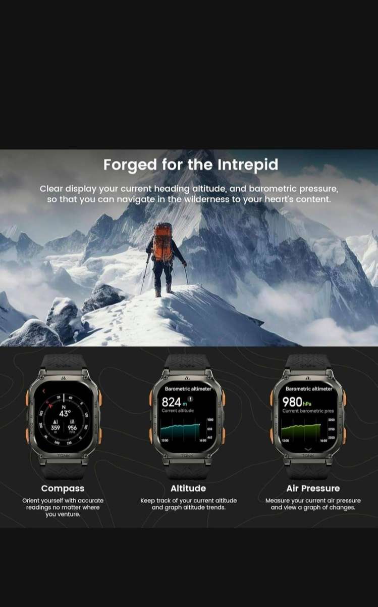 KOSPET Tank M3 Ultra Smart Watch - Black