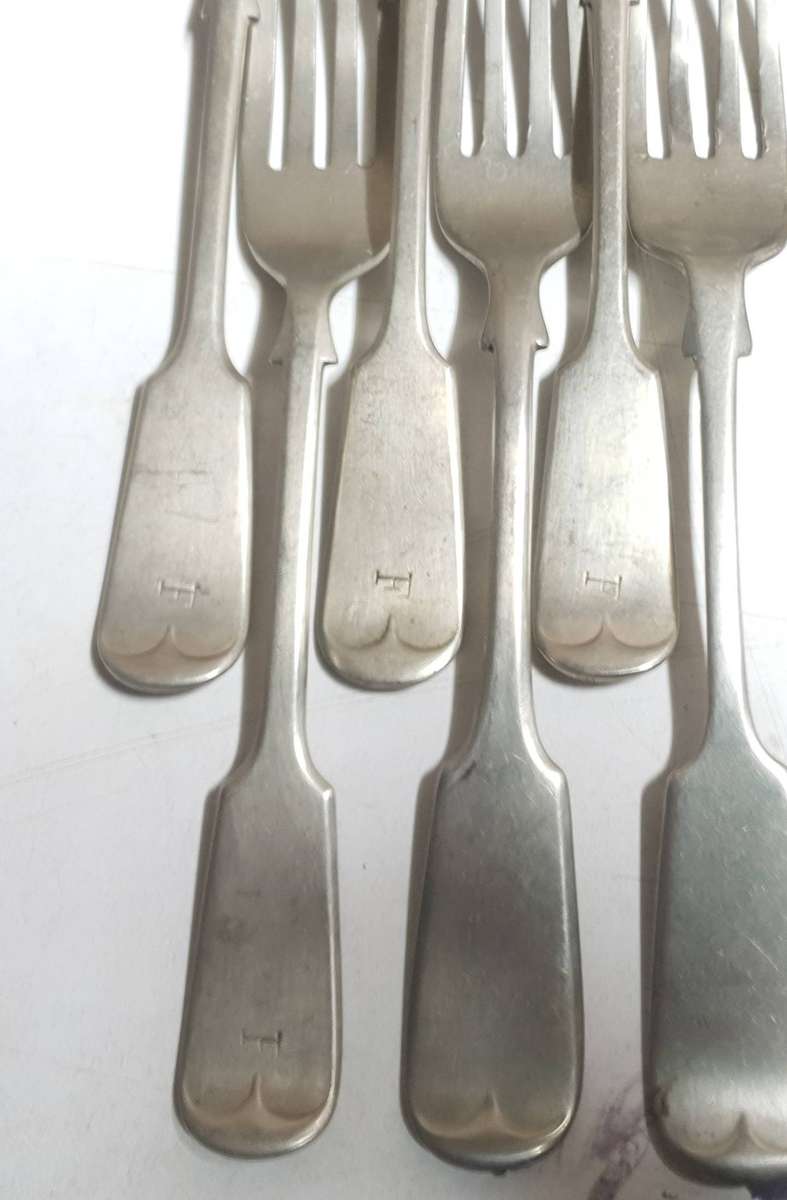 Collection of 9 Pieces Vintage Bengal Silver Forks & others.