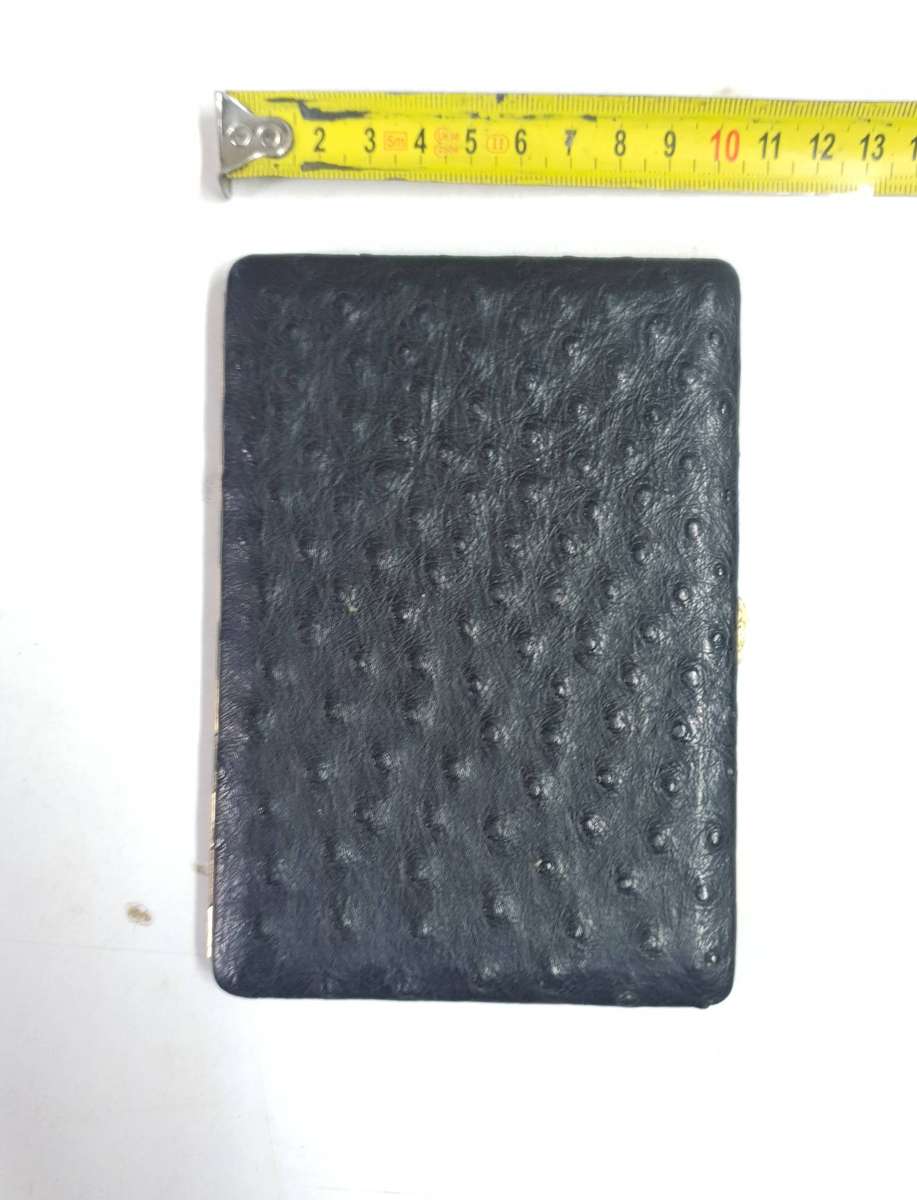 Handcrafted Luxury Genuine Ostrich Leather Cigarette Case by Exceleather - USA.