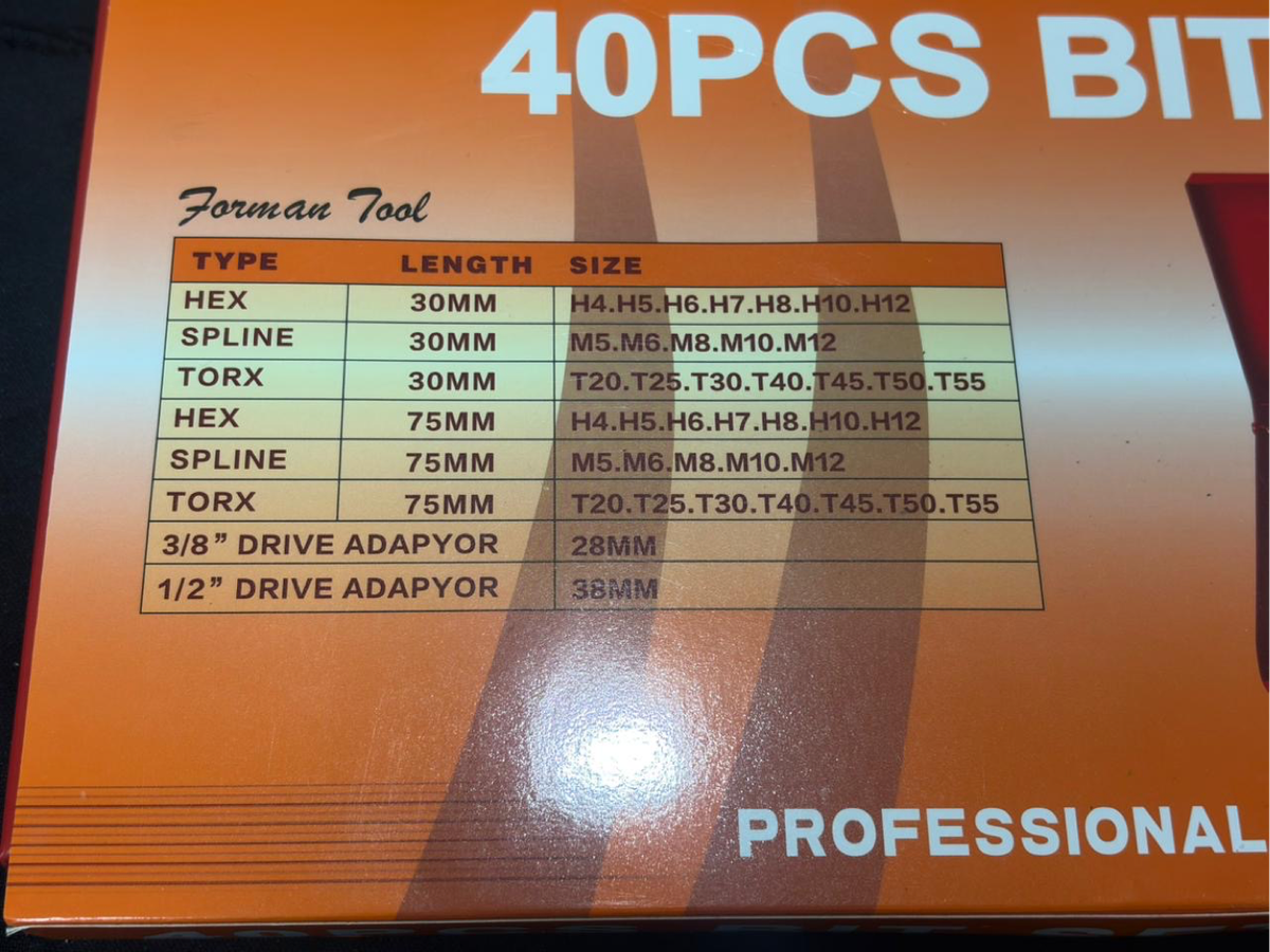 40Pcs Bit Set